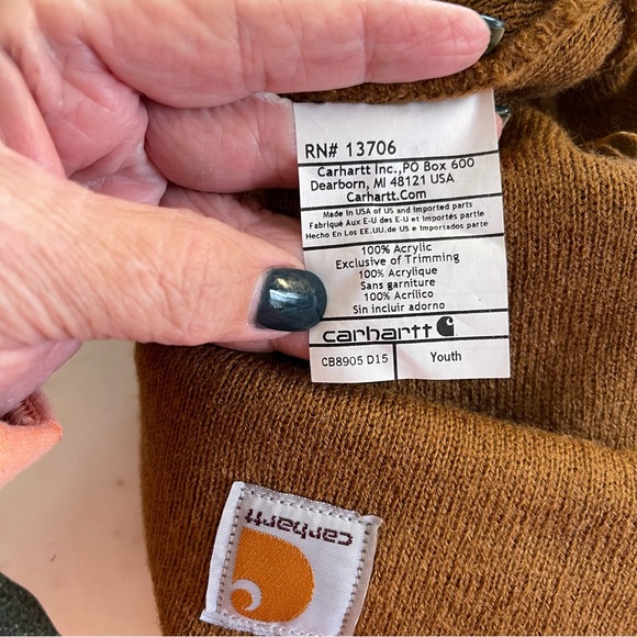 Carhartt Beanie Brown Youth Size - Picture 3 of 5